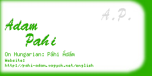 adam pahi business card