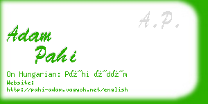 adam pahi business card